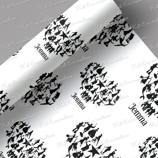 Musical heart Wrapping paper