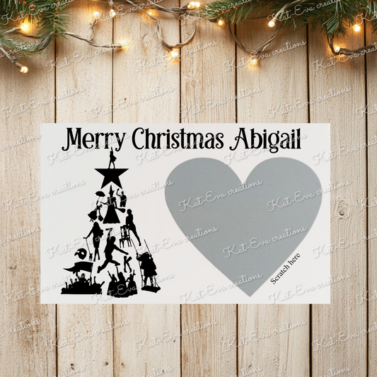 Musical tree scratch card