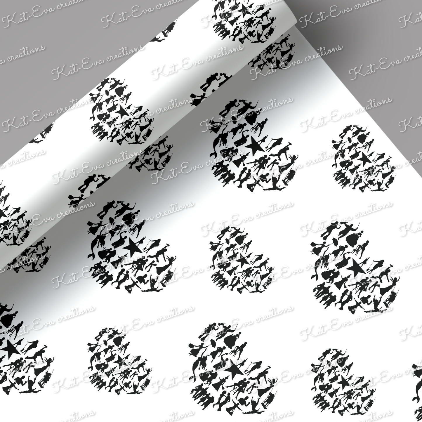 Musical heart Wrapping paper
