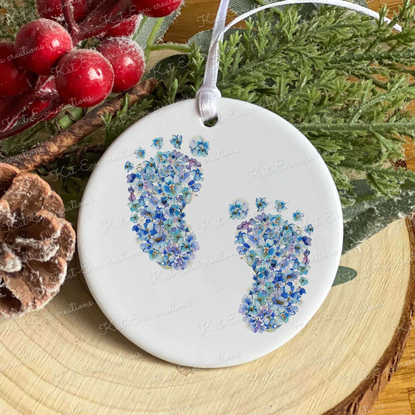 memory ceramic decoration forget me not designs