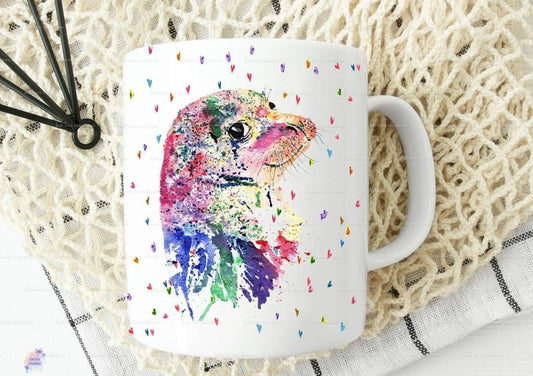 personalised watercolour seal  mug or mug and coaster set