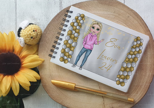 Personalised leavers book. Class of 2024 a6 notebook. ideal for nursery, primary or secondary school leavers.