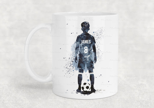 Personalised football mug. ideal christmas or birthday gift. coach present