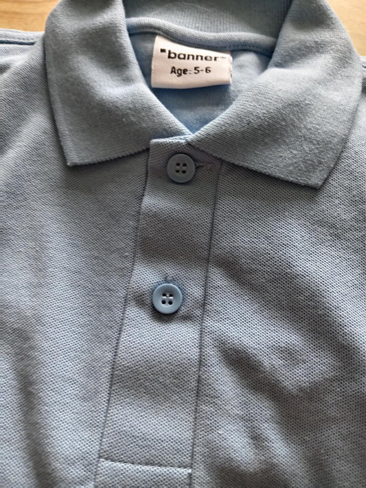 Pale blue polos