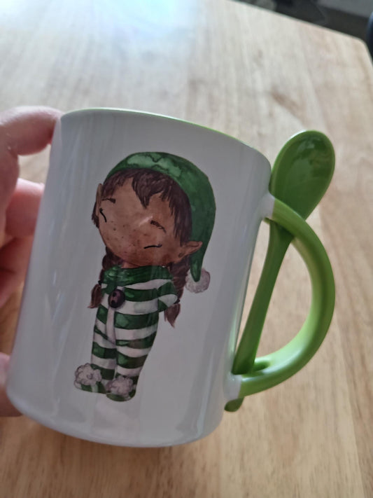 Elf mug with spoon