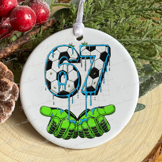 6 7 ceramic decoration football