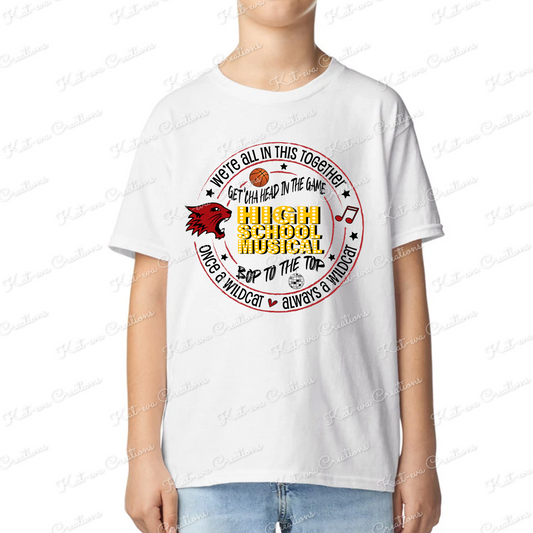 musical tshirt high school
