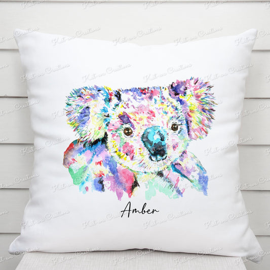 Koala cushion. Personalised Koala pillow. Ideal for lounge or bedroom. Christmas or birthday gift or secret santa present