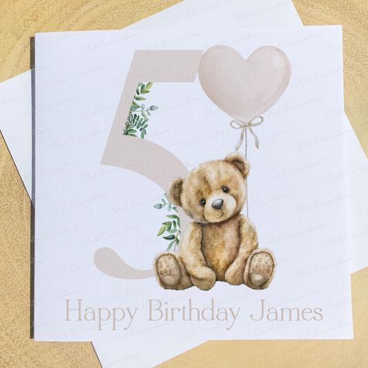 Bear birthday card