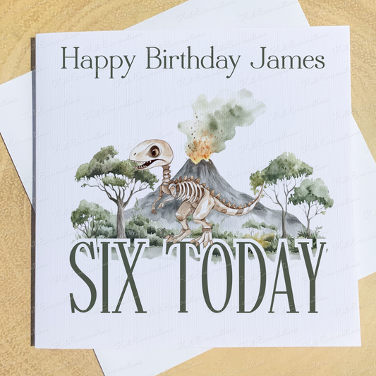 Dinosaur birthday card