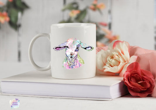 Beautiful ram / sheep / lamb mug. can be personalised.