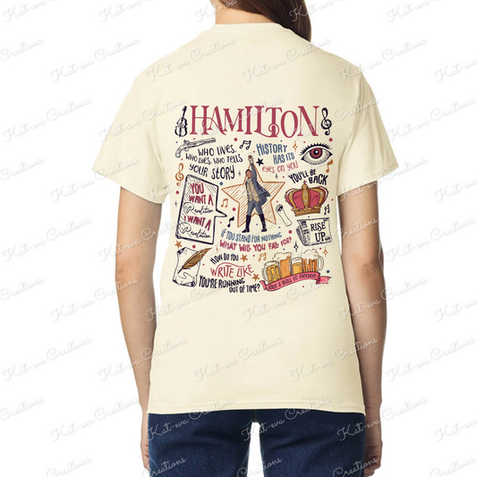 musical tshirt hamilton