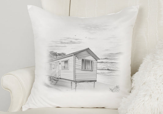 caravan cushion. personalised static caravan pillow. Camping and caravanning gift. Birthday present. Mothers or fathers day gift