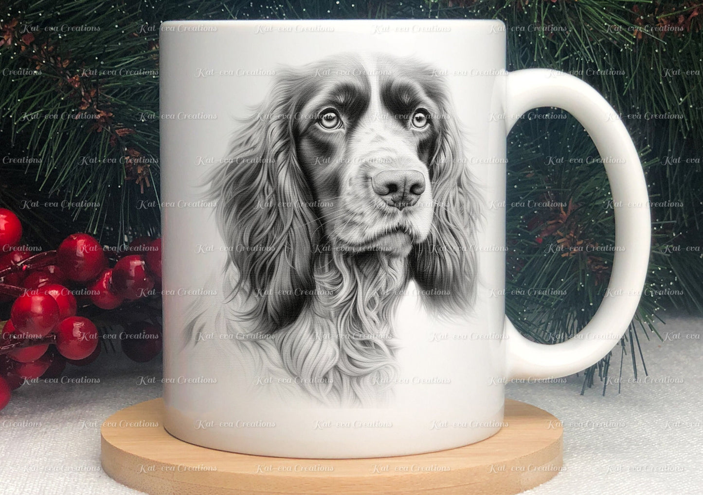 spaniel mug. Gorgeous springer spaniel Cup. Ideal for birthday, valentines gift, mothers fathers day gift. Easter or Christmas present