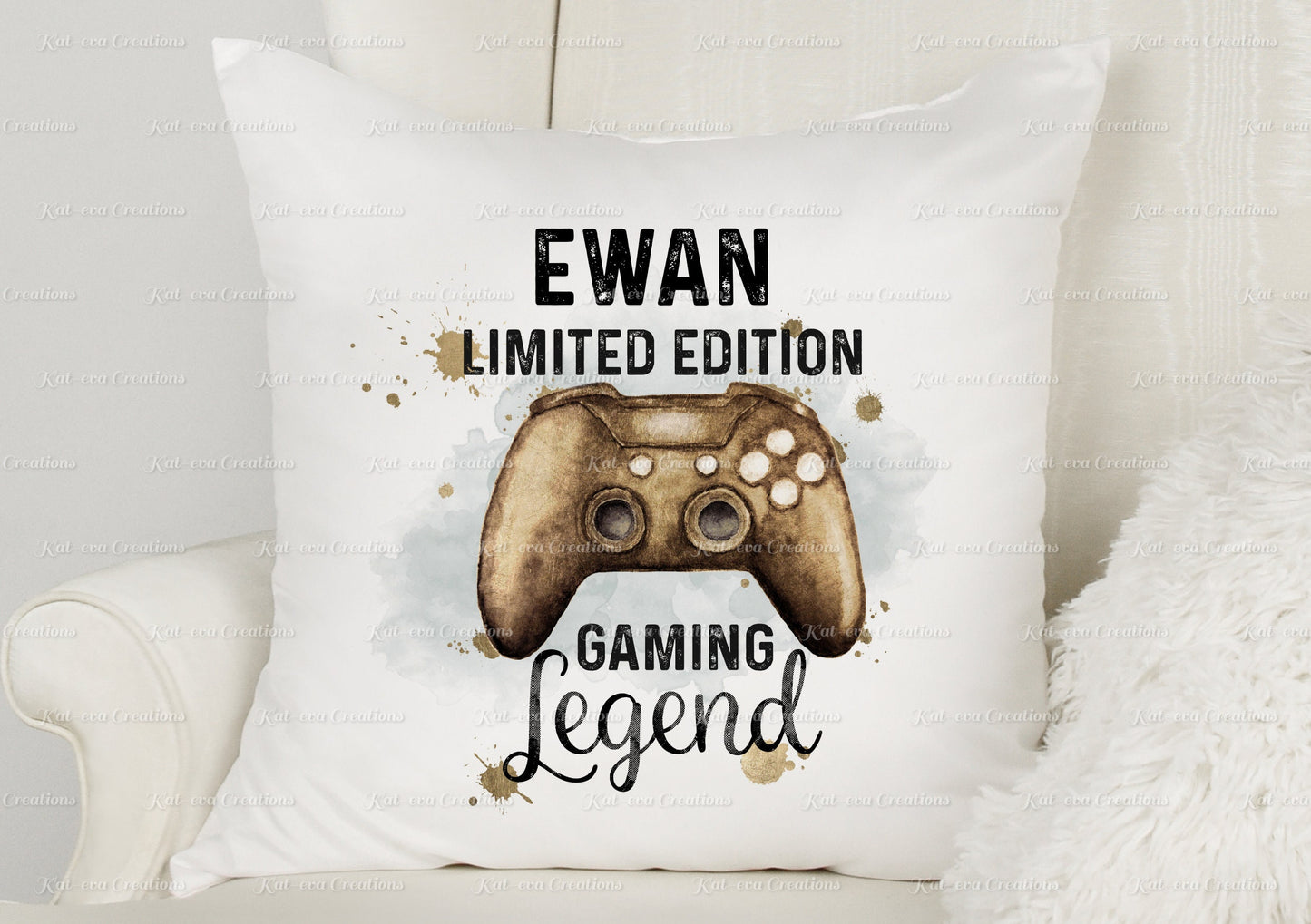 personalised gaming, gamer cushion. ideal for christmas or birthday gift