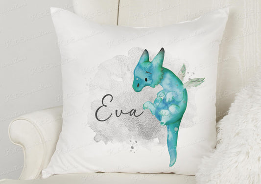 dragon cushion. Personalised Dragon worry cushion. gift for children, Dragon present