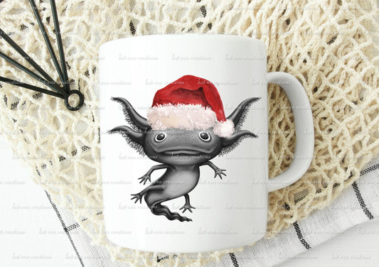 personalised axolotl christmas mug or cup and coaster set
