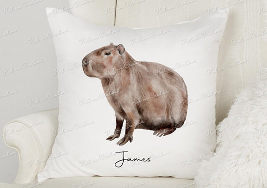 capybara cushion. personalised capybara pillow. ideal birthday or christmas gift. Secret santa present