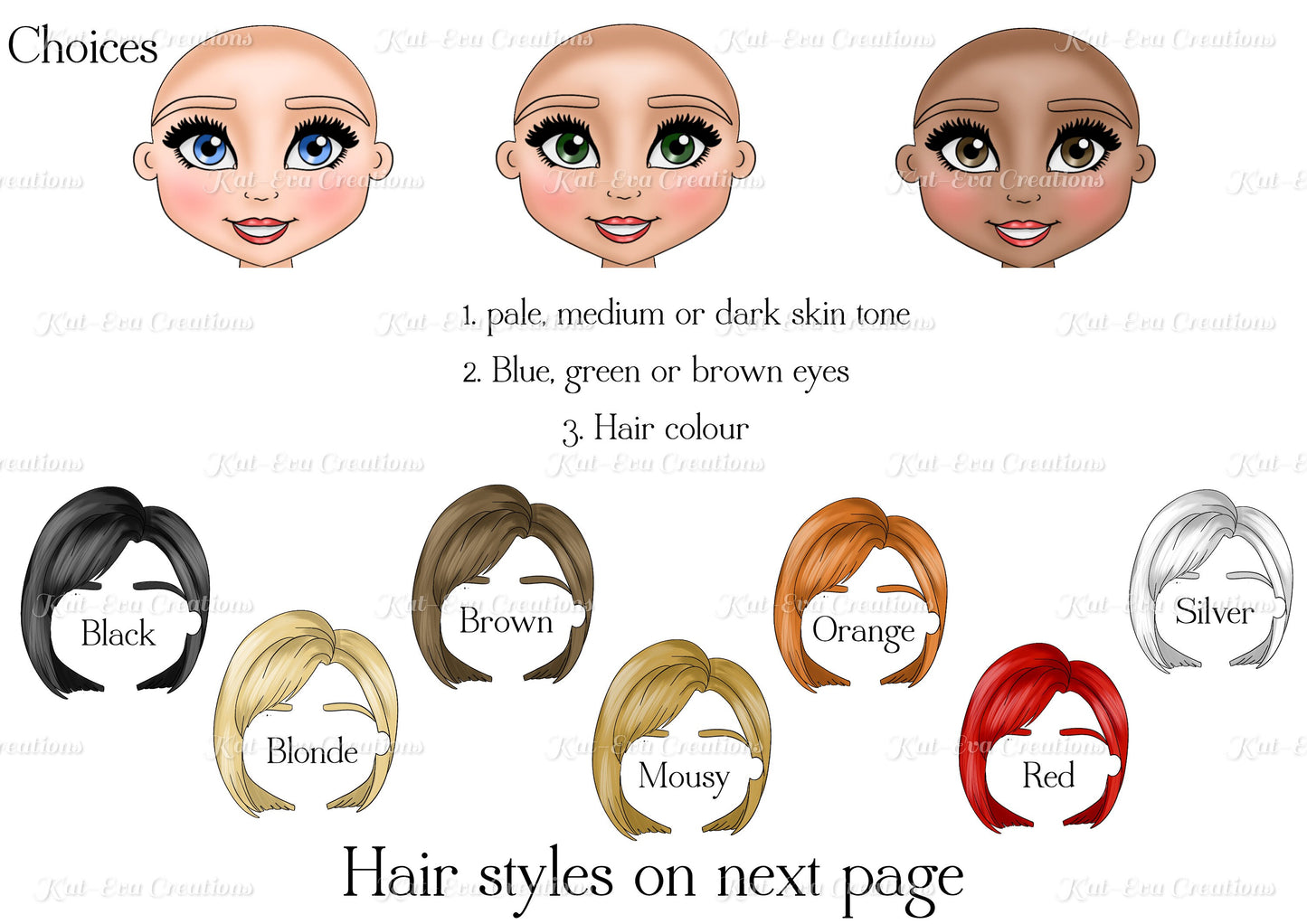 personalised Nurse mug. different hairstyles, uniform choices and more