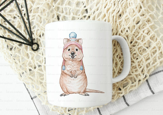 Quokka mug, can be personalised. Australian animal mug