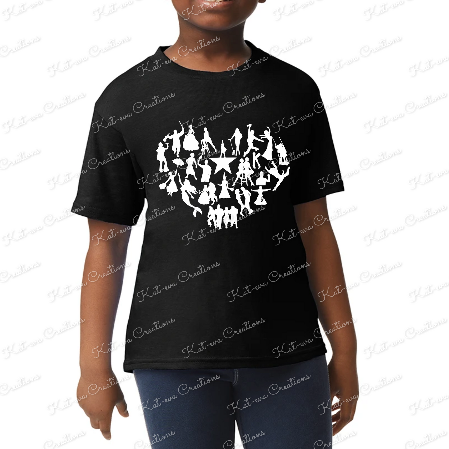 musical tshirt heart