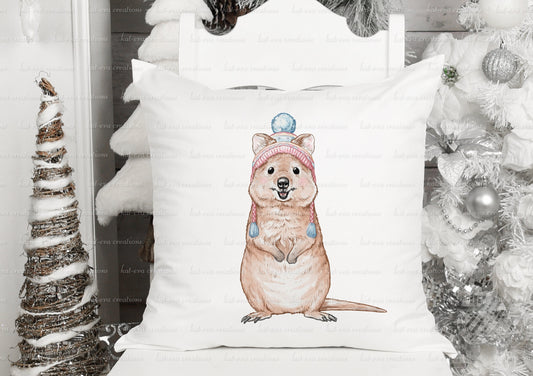 Quokka cushion, can be personalised. Australian animal cushion
