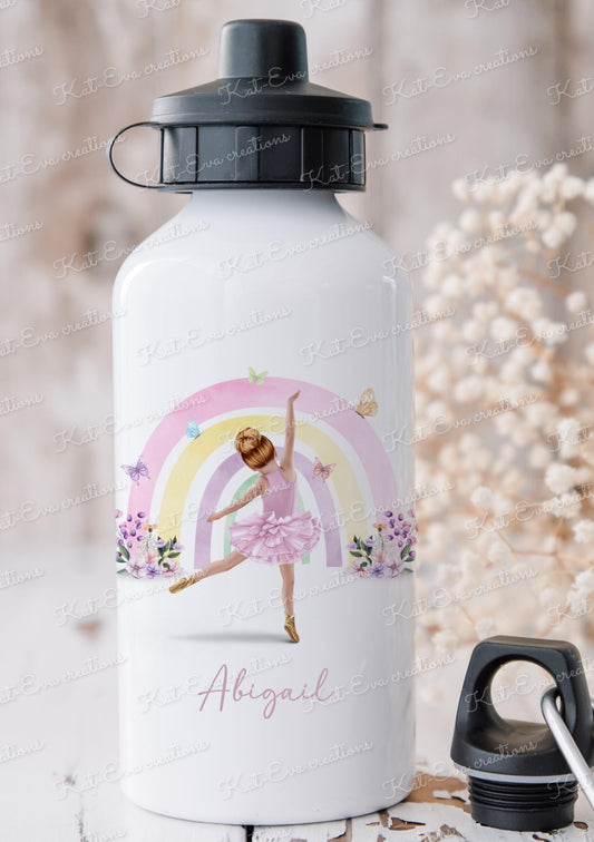 Ballet bottle, Personalised ballerina bottle. Choice of ballerina and name or wording