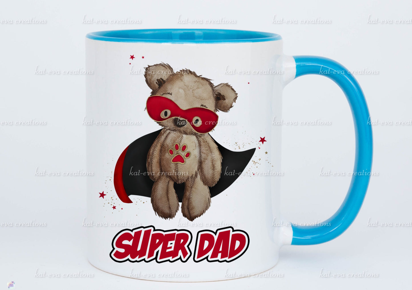 personalised fathers day mug, Super Dad, 11oz mug or mug and coaster set