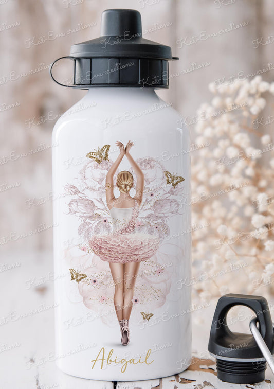 Ballet bottle, Personalised ballerina bottle. Choice of ballerina and name or wording