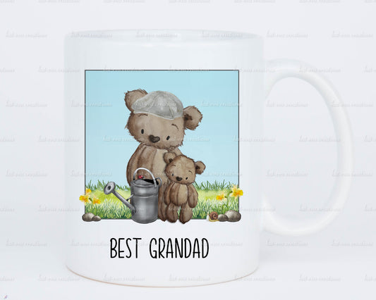 Stunning watercolour dad, grandad teddy mug or mug and coaster set. can be personalised