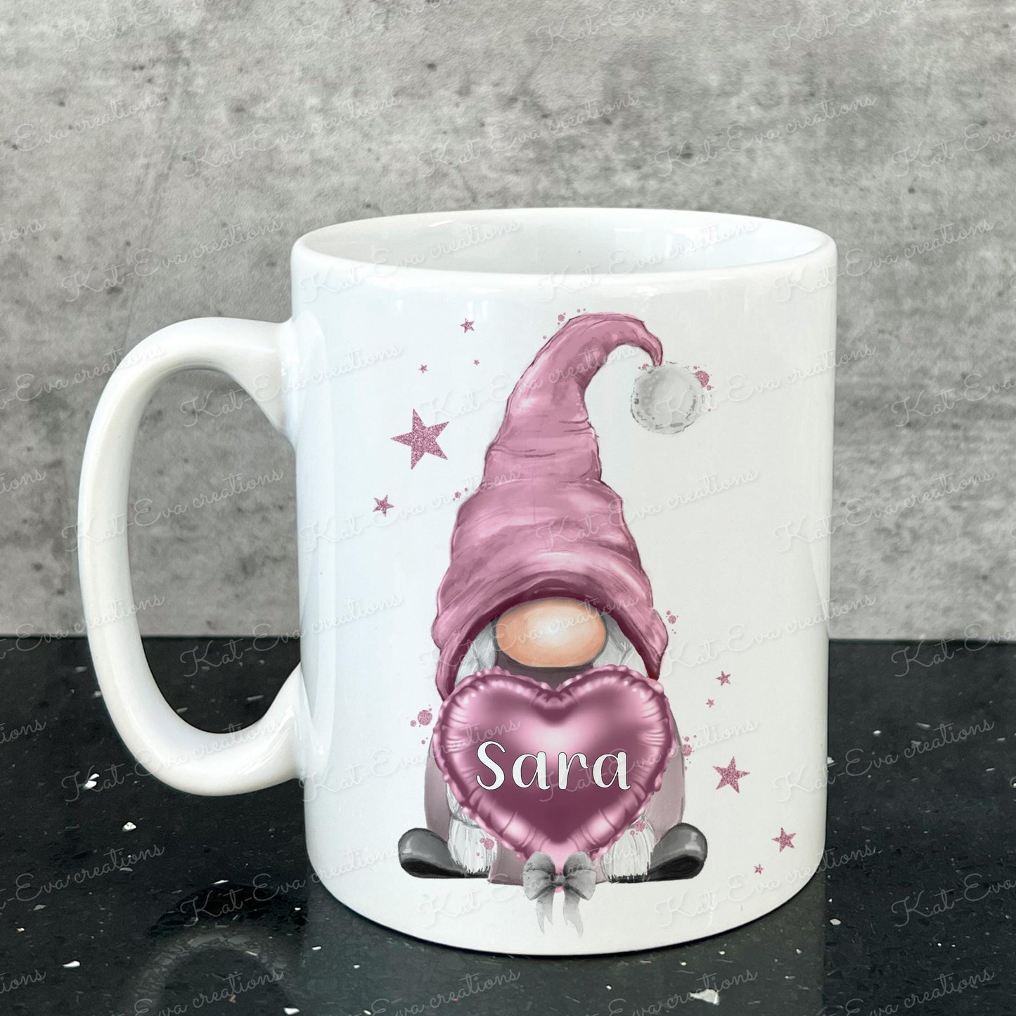 gonk mug. Personalised gnome mug. Ideal birthday or mothers Day gift or wedding and engagement presents