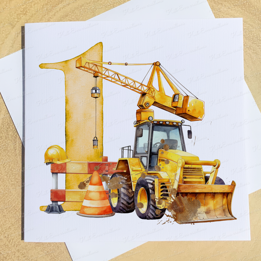 digger birthday card