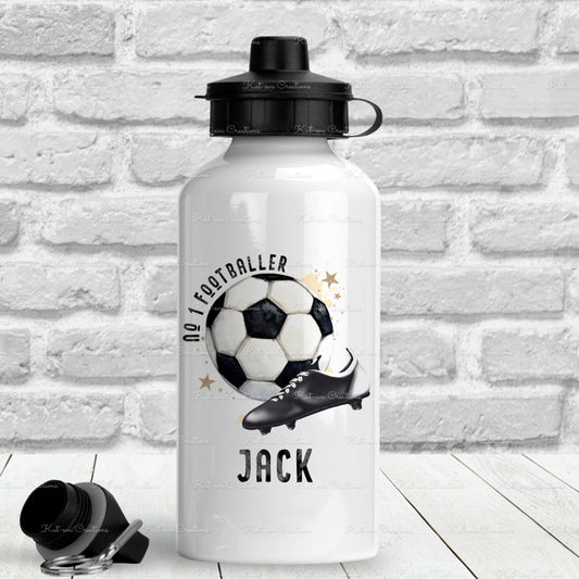 football bottle. Personalised football bottle. ideal christmas or birthday gift or for back to school. School bottle. Sports bottle