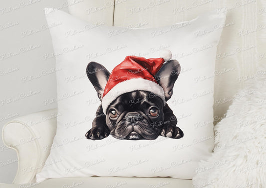 Dog cushion. personalised christmas dog pillow. different dogs available. Christmas or secret santa gift. stocking filler, xmas eve box