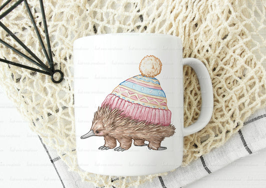 echidna mug, can be personalised. Australian animal mug