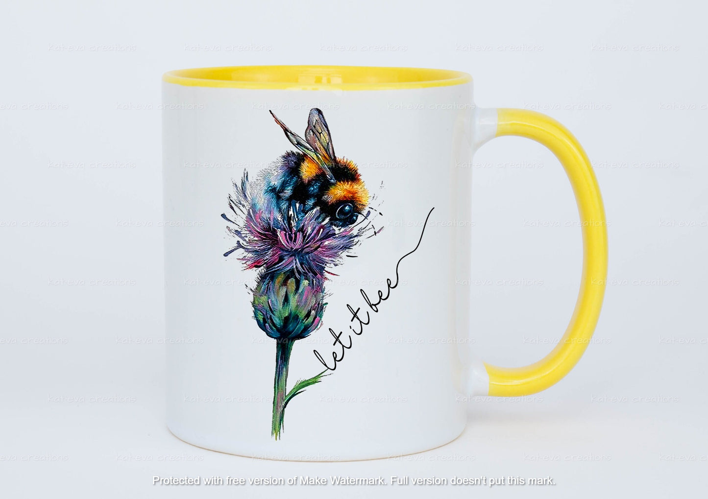 Let it bee 11oz mug can be personalised let it be