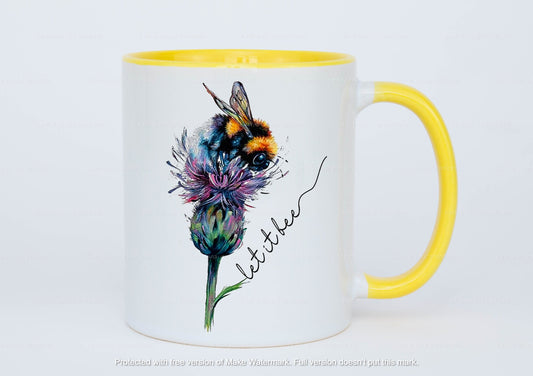 Let it bee 11oz mug can be personalised let it be