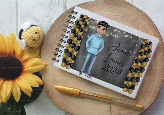Personalised leavers book. Class of 2024 a6 notebook. ideal for nursery, primary or secondary school leavers.