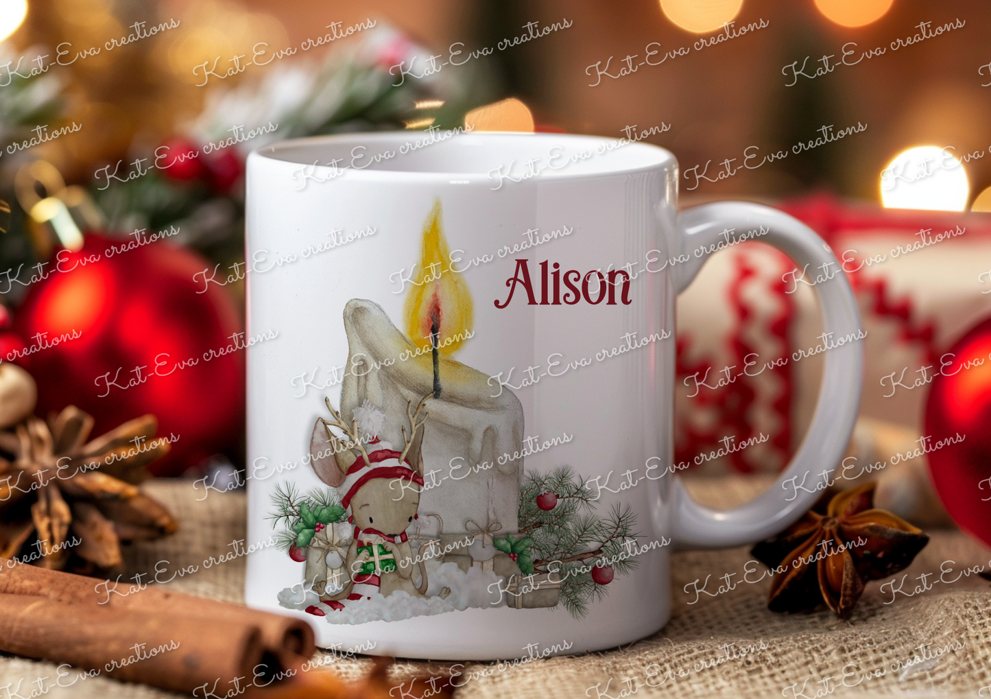 Christmas mouse mug