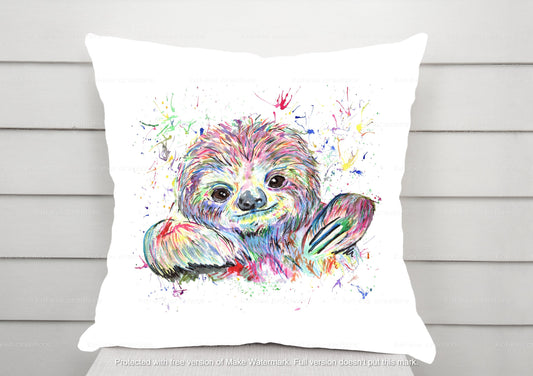 Beautiful sloth cushion. can be personalised.