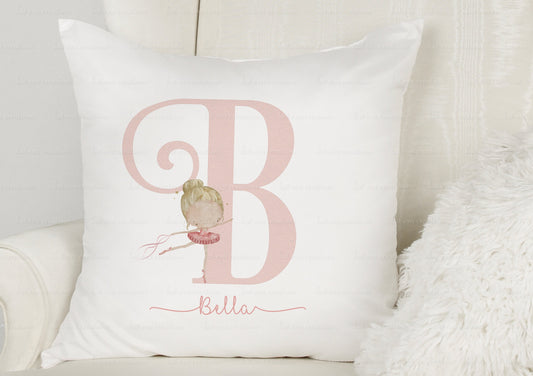 ballerina cushion. personalised ballet dancer pillow