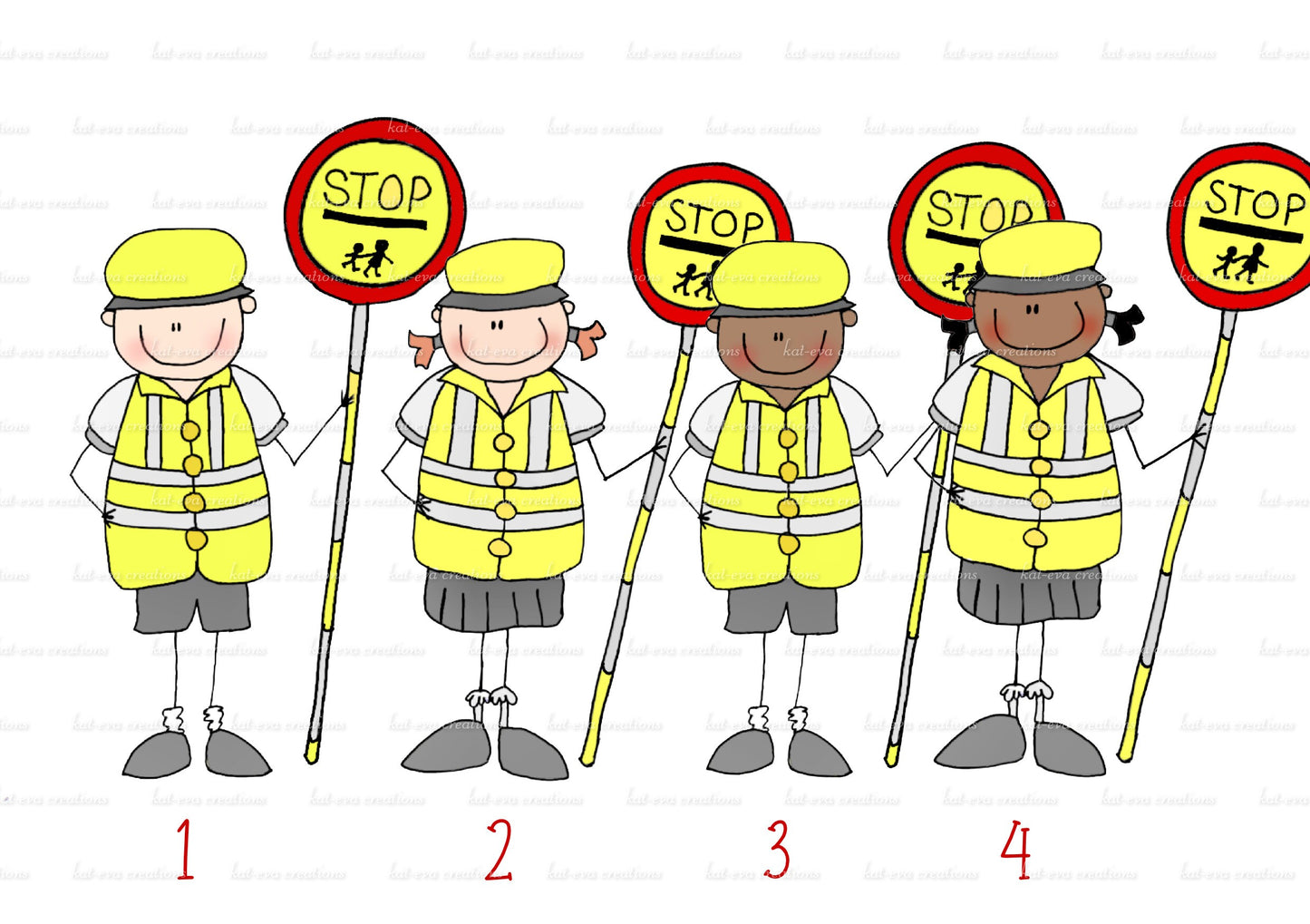 lollipop lady / lollipop man crossing patrol card.  can be personalised. thank you card
