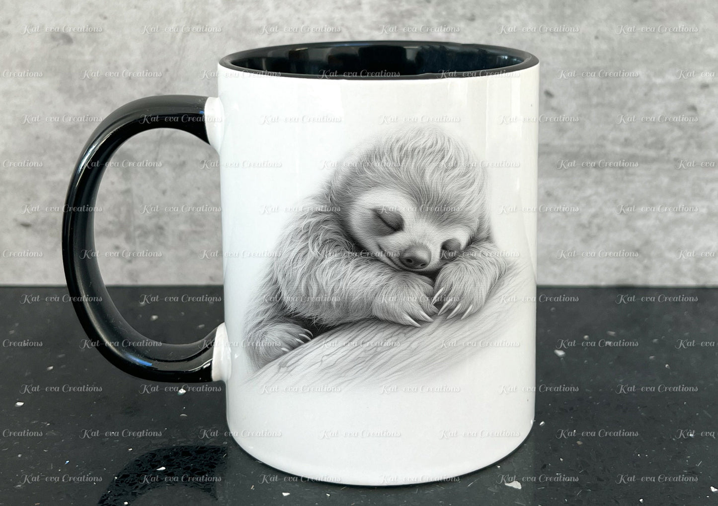 sloth mug. Personalised baby sloth cup. Ideal gift for Christmas. Birthday, secret santa or stocking filler