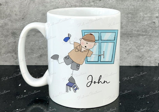 window cleaner mug. Personalised window cleaner cup. Thank you gift. or christmas present