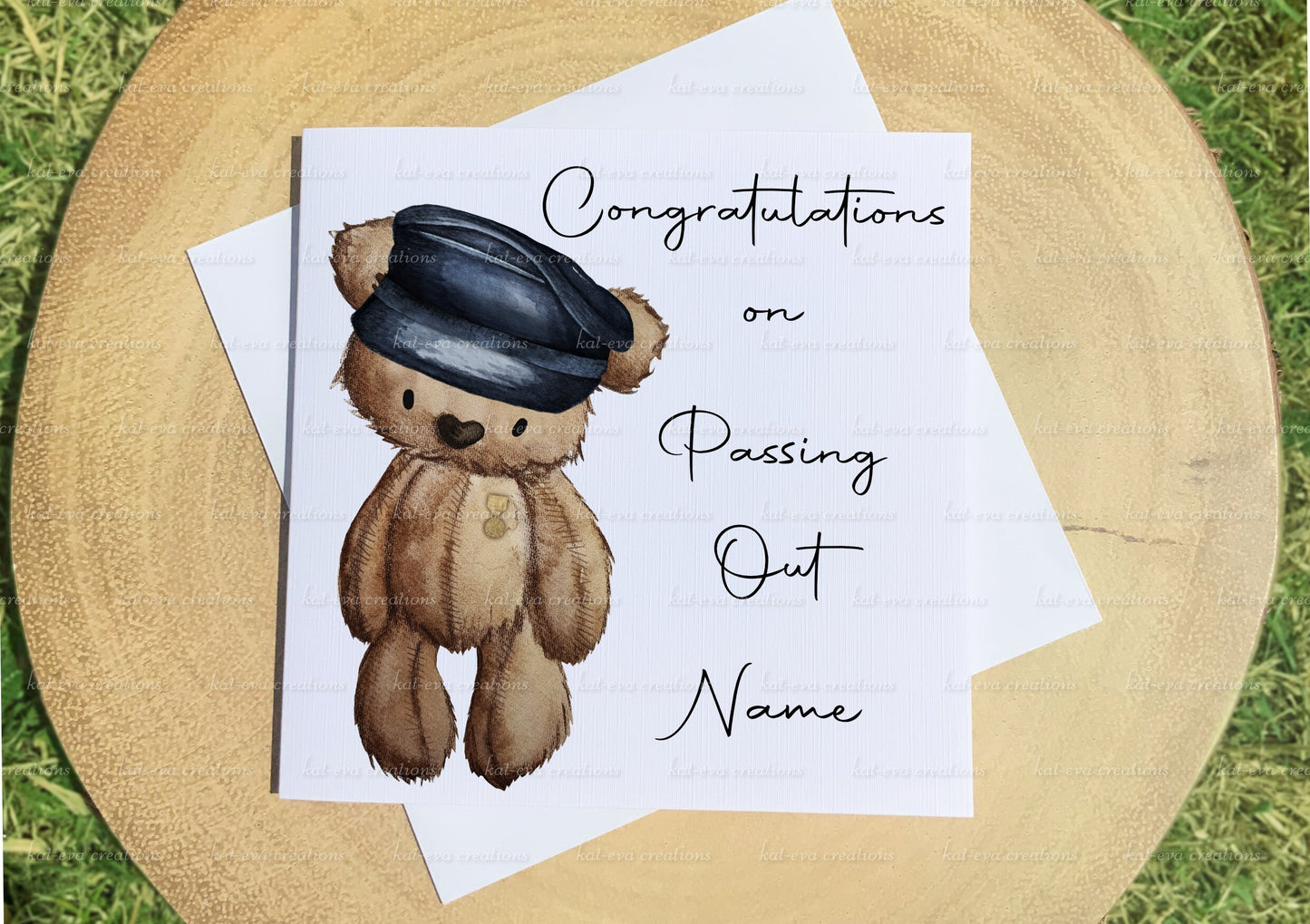 Passing out card, Personalised Army card. Congratulations British Army passing out parade card