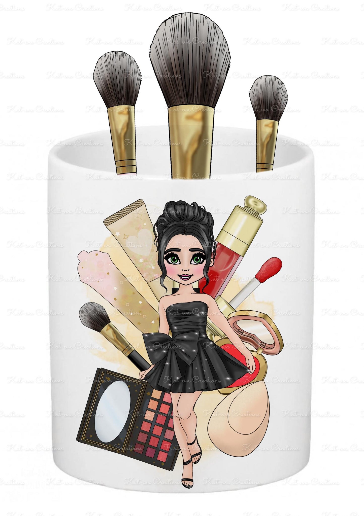 Make up brush pot. personalised mu brush pot. Easter or birthday present. ideal christmas, secret santa present or birthday gift