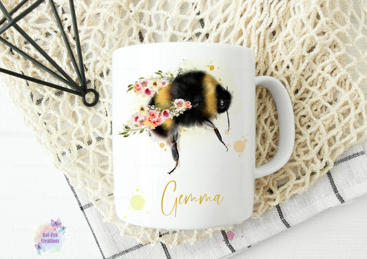 bee personalised mug