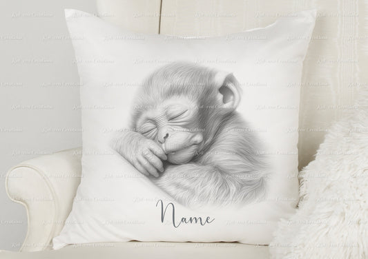 monkey cushion. personalised cute baby monkey / chimp pillow. ideal birthday or mother's day gift
