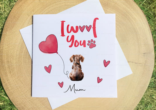 Dog card.  personalised dog card. Lots of different people and dogs available