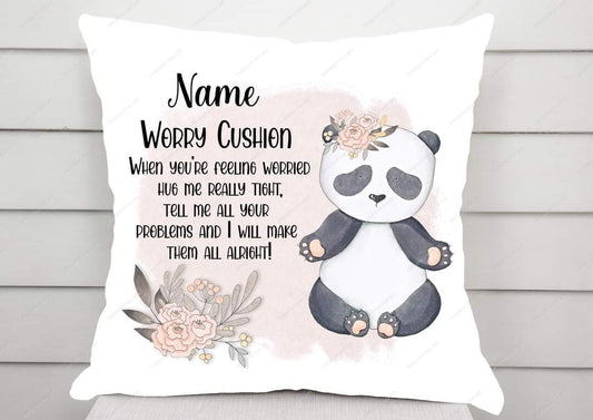 Personalised panda worry cushion